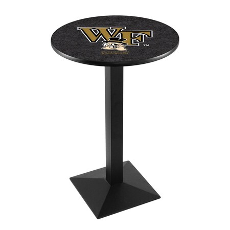 Holland Bar Stool Co 42" Blk Wrinkle Wake Forest Pub Table L217B4228WakeFr